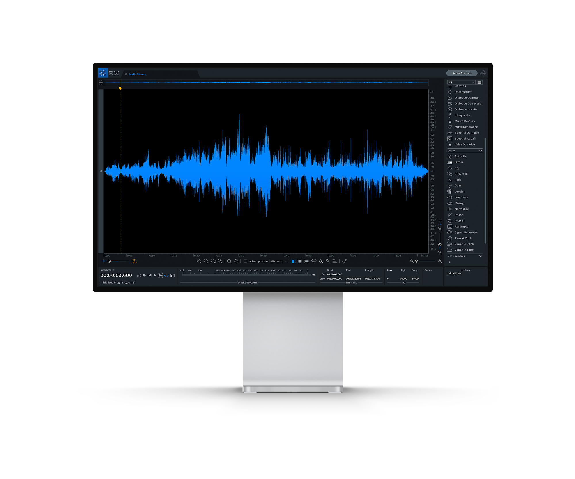 Monitor Pro Display XDR Mockup CROP3 | Todas as nossas vozes são cuidadosamente editadas por nossos engenheiros suiços e alemães, para garantir que todas as gravações estão livres de qualquer erro de leitura e estão soando perfeitamente. Nós seremos responsáveis pela remoção de ruído e saliva, controle dinamico e equalização em todas as entregas. Muitos clientes contam com a gente no processo de pós-produção, design de som, composição de trilha e mixagem. Nosso time é altamente experiente em mixagems de longa metragem (5.1 surround), gravações de orquestra e muitos outros serviços de áudio. Nossas ferramentas padrões são Nuendo, Protools e Izotope RX. Conheça o estúdio.Nós oferecemos uma solução completa (mixagem e pós-produção) para as suas demandas de áudio. Desde 2008, nós temos tido a oportunidade de trabalhar com clientes e agências de propaganda mais influentes do mercado. Ogilvy, Leo Burnett, LEW LARA | TBWA, JWT (Wunderman Thompson), Interbrand, AlmapBBDO, VML, Y&R (Young & Rubicam), são alguns de nossos clientes. 